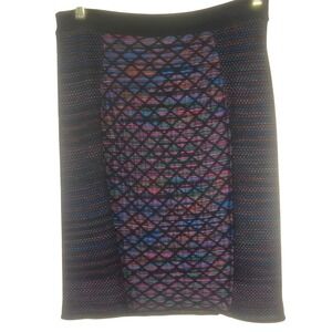 Missoni Women's Knit Skirt Size 46‎ Multicolor Geometric Pattern Italy Designer